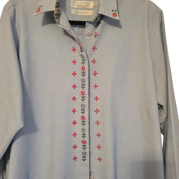 Grandmacore Vintage Portraits by Northern Isles Hand Embroidered 100% Cotton - Picture 2 of 6